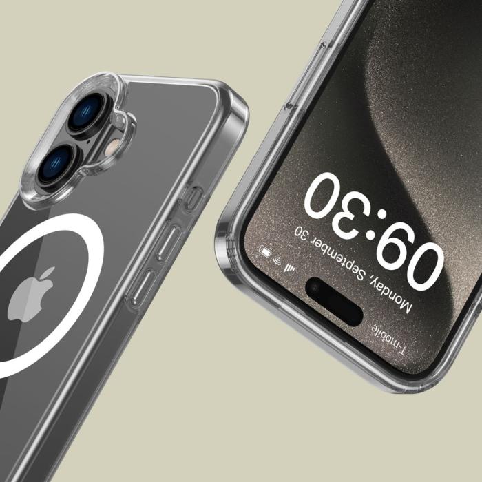 Bild 3, Tech-Protect Tech-Protect iPhone 16 Skal MagSafe FlexAir Hybrid Transparent - Teknikhallen.se