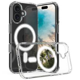  iPhone 16 Plus Skal MagSafe Akryl/TPU Transparent - Teknikhallen.se