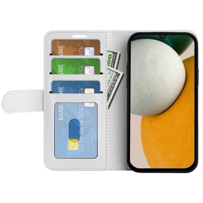 Bild 2,  Samsung Galaxy A15 5G Fodral Läder Vit - Teknikhallen.se