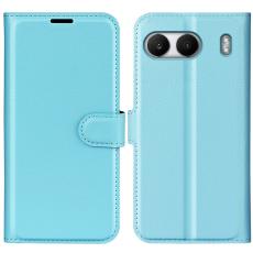  OnePlus Nord 4 Fodral Litchi L&auml;der Bl&aring; - Teknikhallen.se