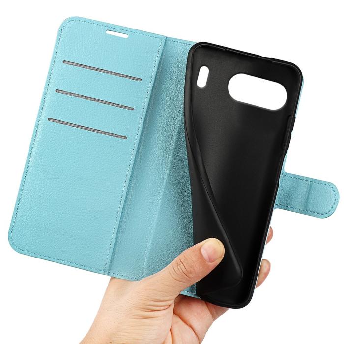 Bild 4,  OnePlus Nord 4 Fodral Litchi Läder Blå - Teknikhallen.se
