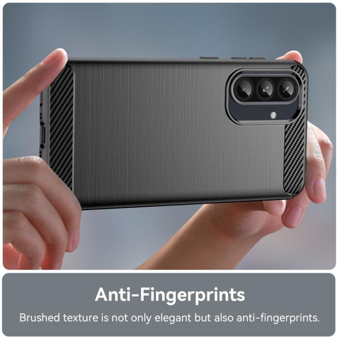 Bild 4,  Samsung Galaxy A56 5G / A36 5G Skal Borstad Stål Svart - Teknikhallen.se