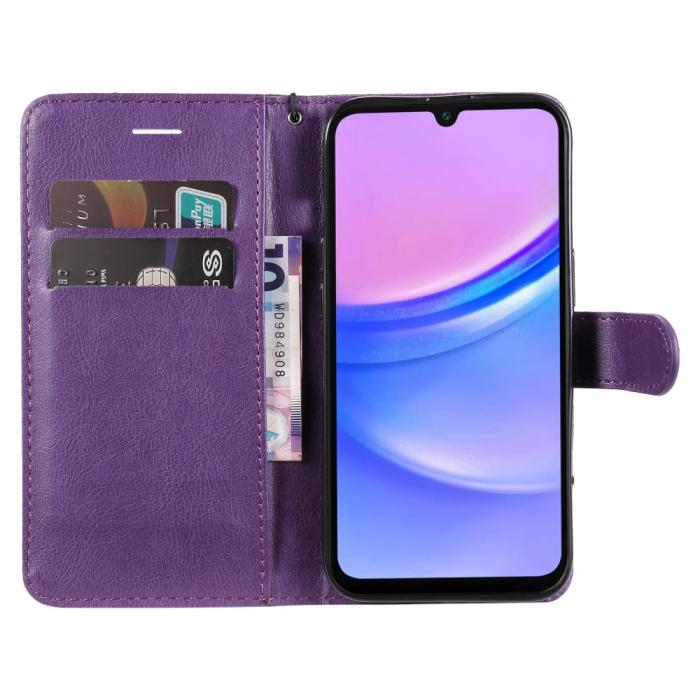 Bild 2,  Samsung Galaxy A16 Fodral Läder Lila - Teknikhallen.se