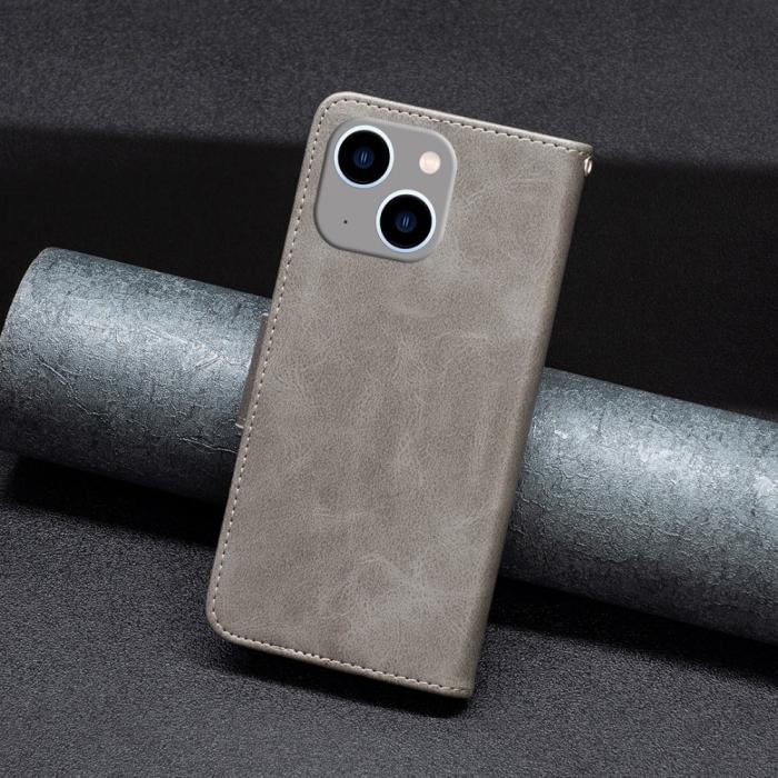 Bild 5,  iPhone 15 Plus Fodral Shark Solid Läder Grå - Teknikhallen.se