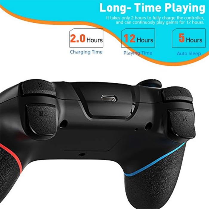 Bild 2, DATA FROG DATA FROG Trådlös Handkontroll För Nintendo Switch/PC Svart/Röd/Blå - Teknikhallen.se