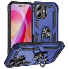  iPhone 16 Skal Shockproof Hybrid Ring Bl&aring; - Teknikhallen.se