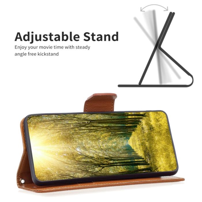 Bild 5,  Xiaomi 13 Lite 5G Fodral Litchi Shark Läder Brun - Teknikhallen.se