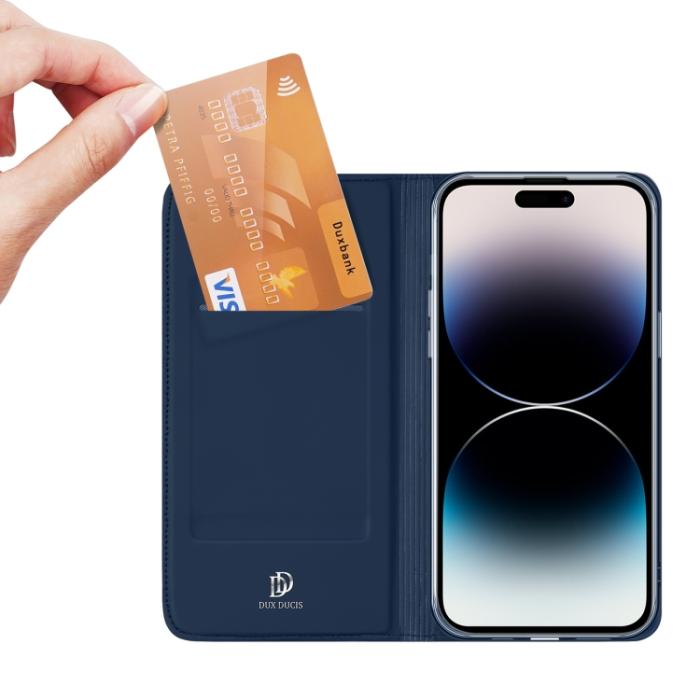 Bild 3, DUX DUCIS DUX DUCIS iPhone 15 Pro Fodral Skin Pro Blå - Teknikhallen.se