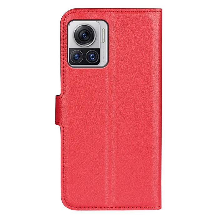 Bild 5,  Motorola Edge 30 Ultra 5G Fodral Litchi Läder Röd - Teknikhallen.se