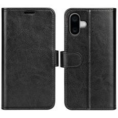  iPhone 16 Fodral L&auml;der Crazy Horse Svart - Teknikhallen.se
