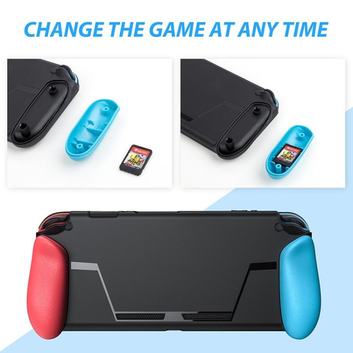 Bild 3,  Nintendo Switch Skal Med 2 Extra Kortplatser Svart - Teknikhallen.se