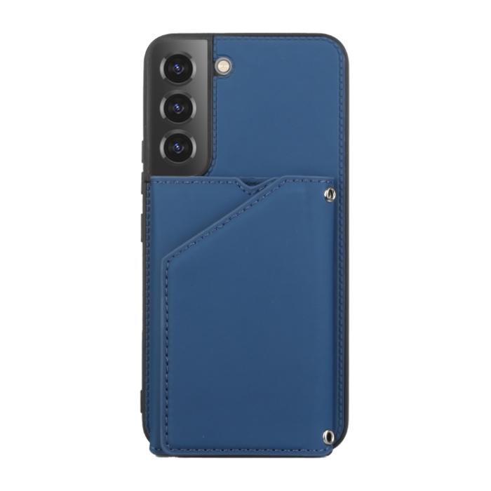 Bild 2,  Samsung Galaxy S22 Skal Skin Touch Med Kortfack Blå - Teknikhallen.se
