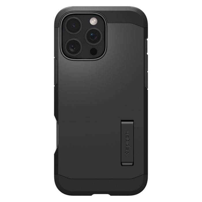 Bild 3, Spigen Spigen iPhone 16 Pro Skal MagSafe Mag Tough Armor Svart - Teknikhallen.se