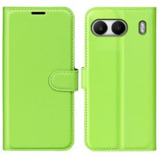  OnePlus Nord 4 Fodral Litchi L&auml;der Gr&ouml;n - Teknikhallen.se