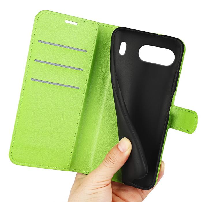 Bild 4,  OnePlus Nord 4 Fodral Litchi Läder Grön - Teknikhallen.se