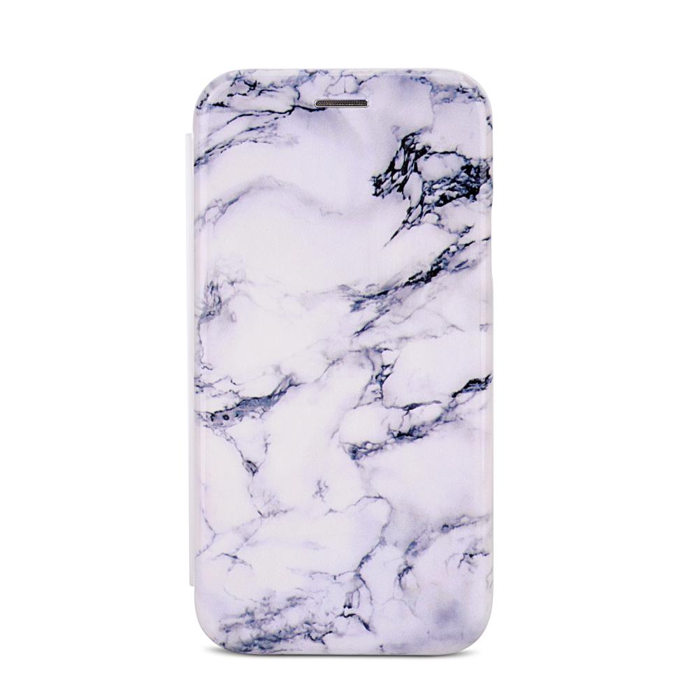  iPhone X/Xs Plånboksfodral - Marble Purple - Teknikhallen.se