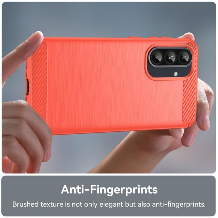 Bild 4,  Samsung Galaxy A56 5G / A36 5G Skal Borstad Stål Röd - Teknikhallen.se