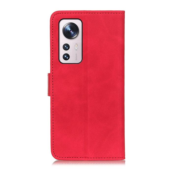 Bild 3, KHAZNEH KHAZNEH Xiaomi 12 Fodral Retro Läder Röd - Teknikhallen.se
