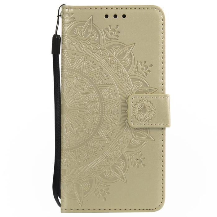 Bild 6,  iPhone 17e / 16e Fodral Mandala Läder Guld - Teknikhallen.se