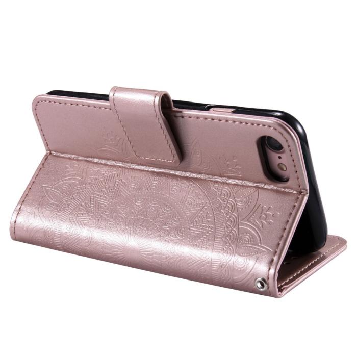 Bild 3,  iPhone 17e / 16e Fodral Mandala Läder Roséguld - Teknikhallen.se