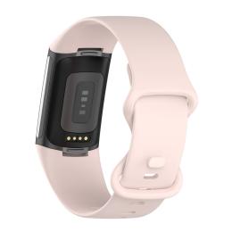  Fitbit Charge 6 / 5 Armband TPU (S) Ljus Rosa - Teknikhallen.se