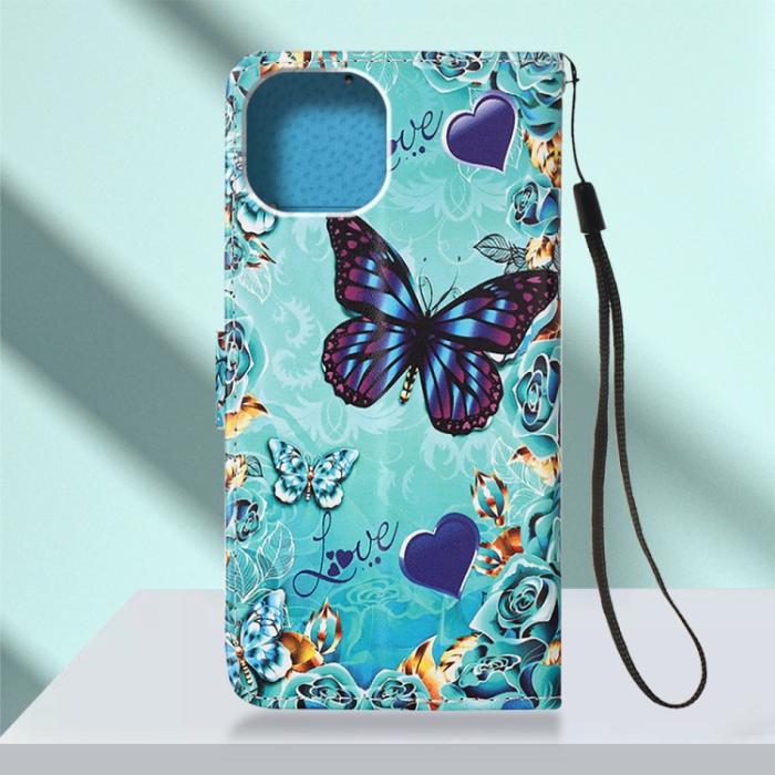 Bild 3,  iPhone 14 Fodral Med Tryck Love Butterfly - Teknikhallen.se