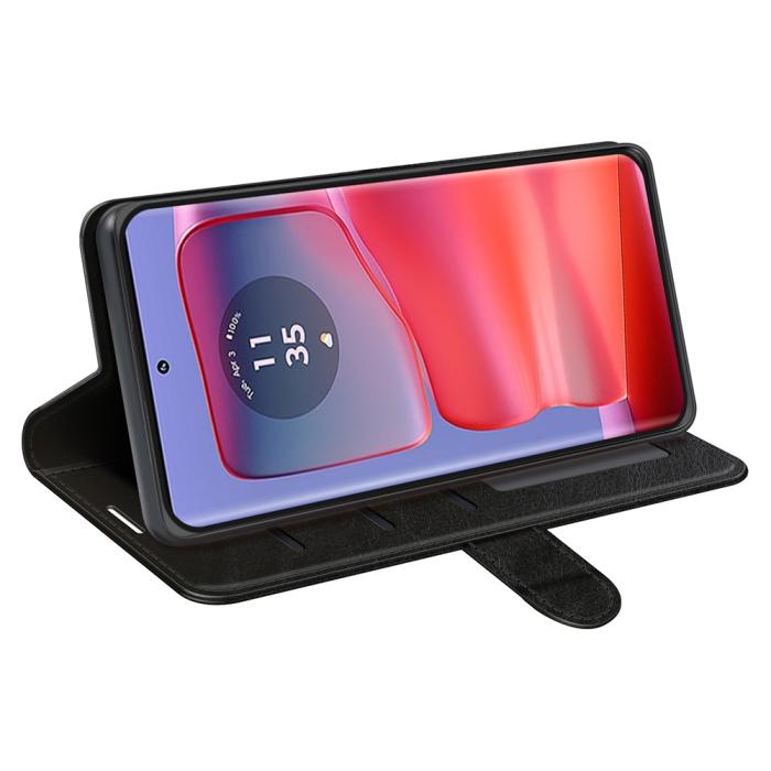 Bild 3,  Motorola Edge 50 Pro 5G Crazy Horse Fodral Svart - Teknikhallen.se