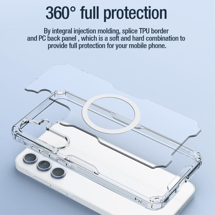 Bild 6, NILLKIN NILLKIN Galaxy A55 5G Skal MagSafe Hybrid Clear - Teknikhallen.se