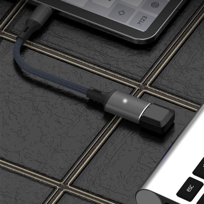 Bild 4,  Lightning till USB-A Kabeladapter Svart - Teknikhallen.se