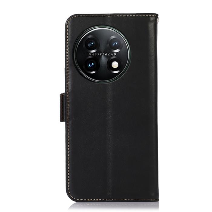 Bild 3,  OnePlus 11 5G Fodral RFID Crazy Horse Läder Svart - Teknikhallen.se