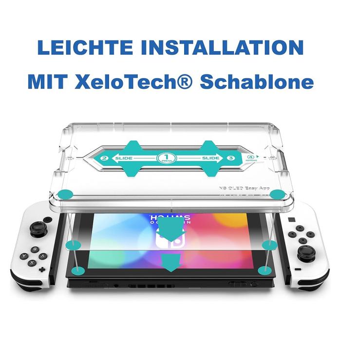 Bild 5,  Nintendo Switch OLED 2-PACK Skärmskydd Heltäckande Härdat Glas - Teknikhallen.se