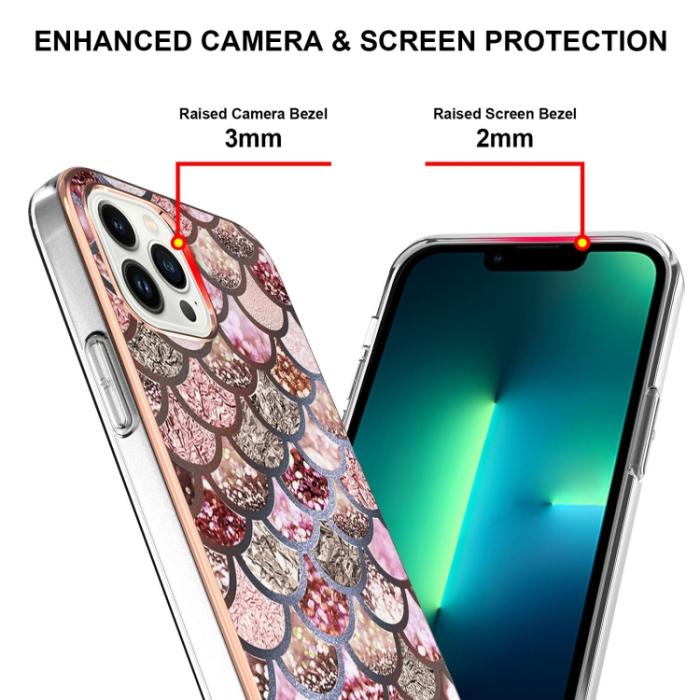 Bild 2,  iPhone 15 Pro Skal Med Tryck Rosa Fjäll - Teknikhallen.se