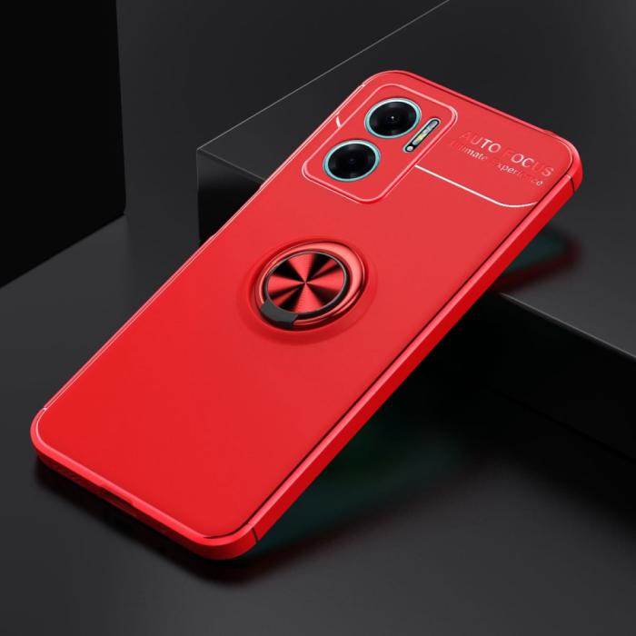 Bild 2,  Xiaomi Redmi 10 5G Skal Ring Röd - Teknikhallen.se