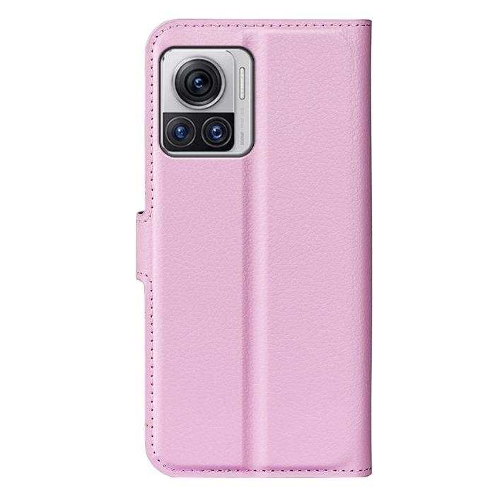 Bild 6,  Motorola Edge 30 Ultra 5G Fodral Litchi Läder Ljus Rosa - Teknikhallen.se