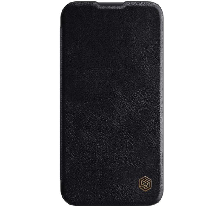 Bild 2, NILLKIN iPhone 13 Pro Max - NILLKIN Qin CamShield Läder Fodral - Svart - Teknikhallen.se