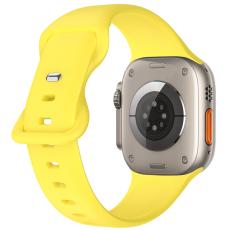 ColorPop Silikon Armband Butterfly Apple Watch 42/41/40/38 mm (S/M) Gul - Teknikhallen.se