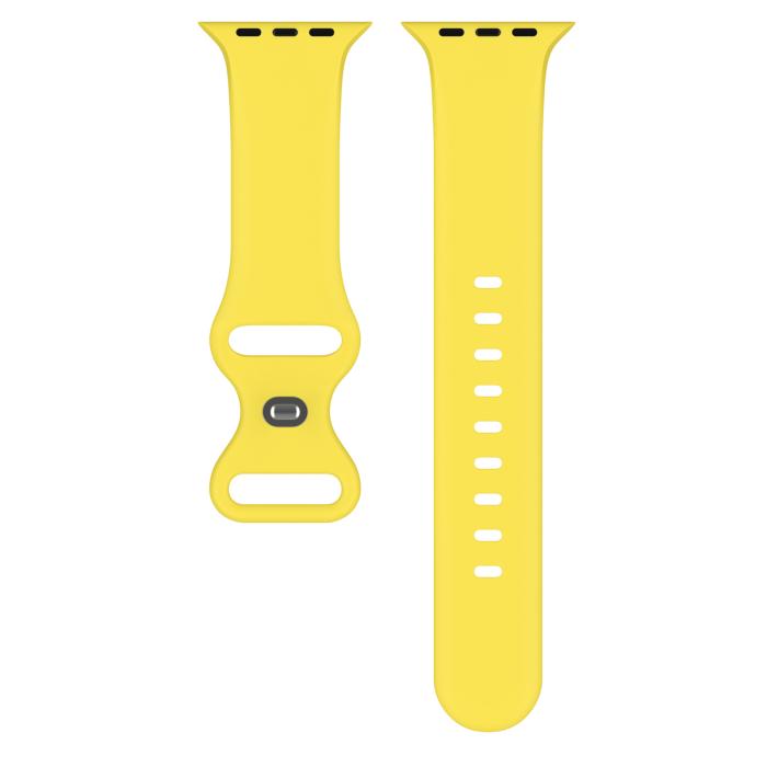 Bild 3, ColorPop Silikon Armband Butterfly Apple Watch 42/41/40/38 mm (S/M) Gul - Teknikhallen.se