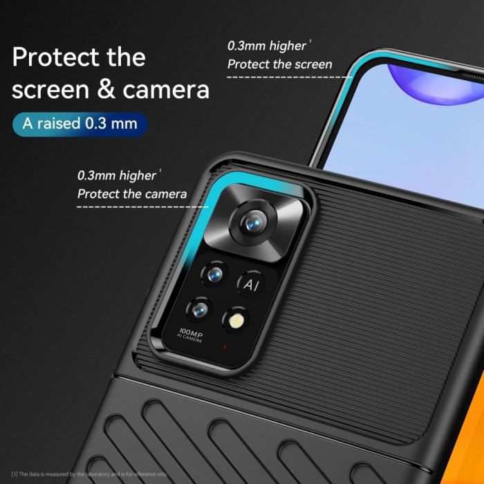 Bild 4,  Xiaomi Redmi Note 11 Pro 5G Skal Twill Textur Svart - Teknikhallen.se