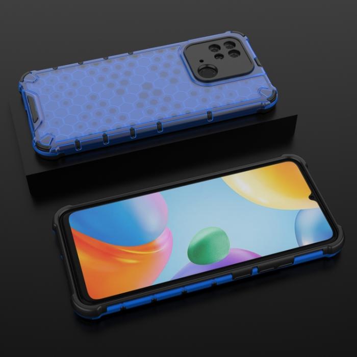 Bild 4,  Xiaomi Redmi 10C Skal Armor Honeycomb Blå - Teknikhallen.se