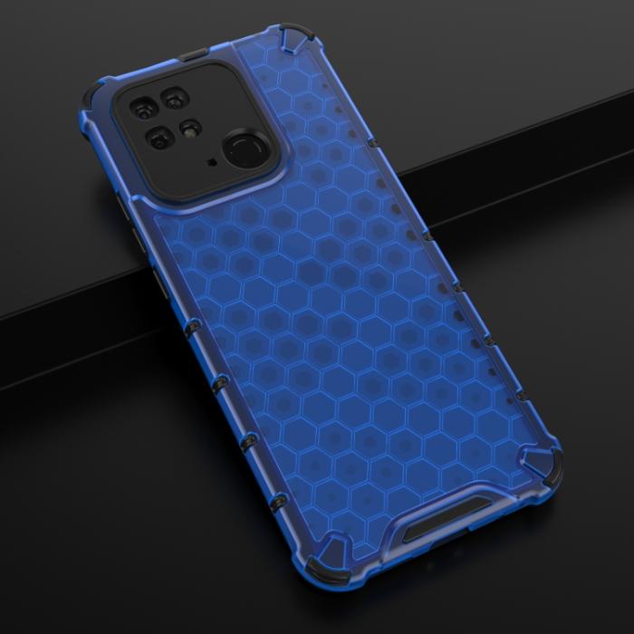 Bild 5,  Xiaomi Redmi 10C Skal Armor Honeycomb Blå - Teknikhallen.se