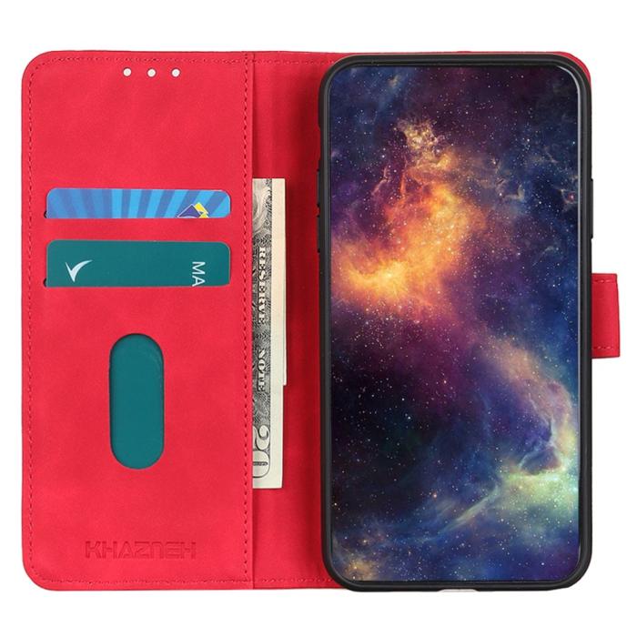 Bild 3, KHAZNEH KHAZNEH Galaxy A34 5G Fodral Retro Läder Röd - Teknikhallen.se