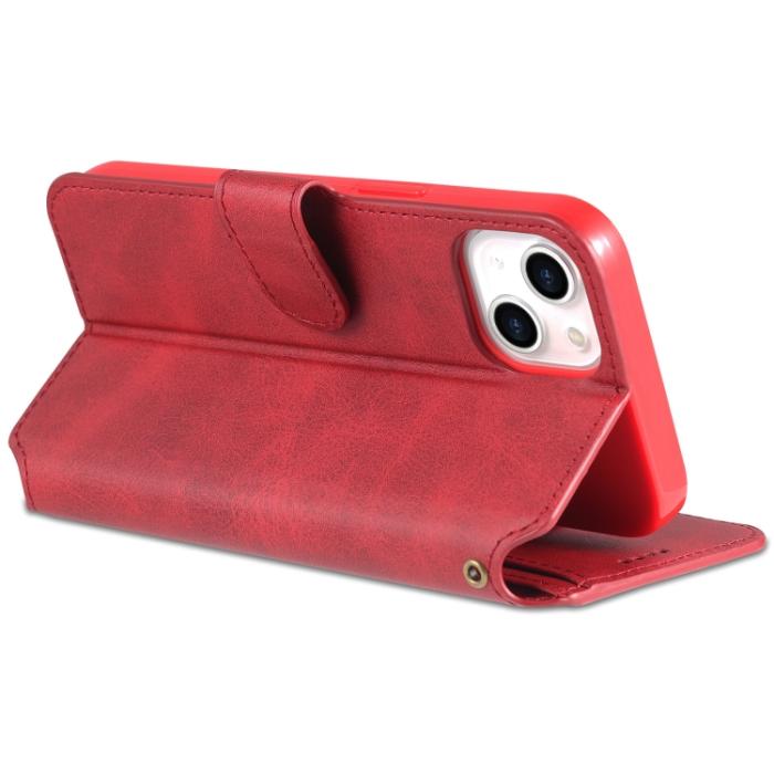 Bild 5, AZNS AZNS iPhone 14 Plus Fodral Solid Textur Röd/Rosa - Teknikhallen.se