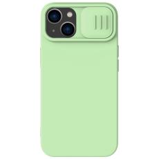 NILLKIN NILLKIN iPhone 14 Skal MagSafe CamShield Silky Liquid Gr&ouml;n - Teknikhallen.se