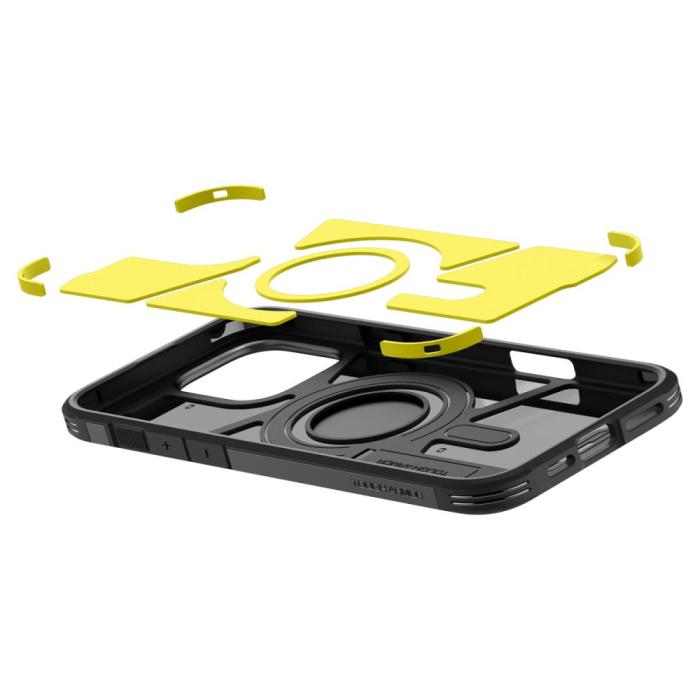 Bild 6, Spigen Spigen iPhone 16 Pro Skal MagSafe Mag Tough Armor Svart - Teknikhallen.se