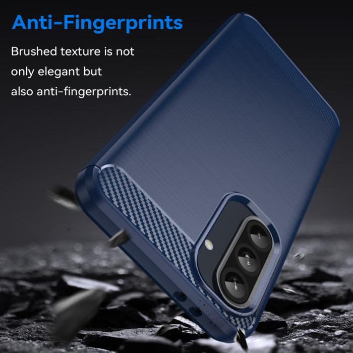 Bild 2,  Samsung Galaxy A56 5G / A36 5G Skal Borstad Stål Blå - Teknikhallen.se