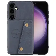  Samsung Galaxy S25 Skal L&auml;der Med Kortfack Och Magnet - Teknikhallen.se