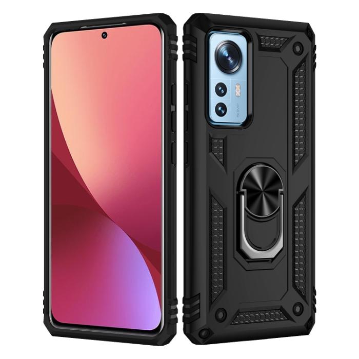 Bild 2,  Xiaomi 12 Pro Skal Ring Hybrid Armor Svart - Teknikhallen.se
