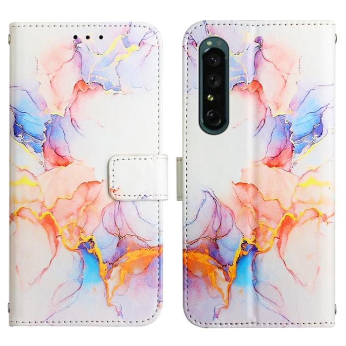 Bild 2,  Sony Xperia 1 IV Fodral Marmor Galaxy Vit - Teknikhallen.se