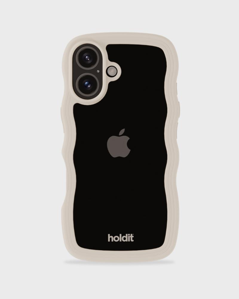 holdit holdit iPhone 16 Skal Wavy Light Beige/Transparent - Teknikhallen.se