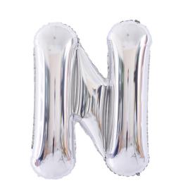  Bokstavsballong N 70 cm Silver - Teknikhallen.se